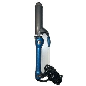 BaByliss PRO Nano Titanium 1.25" Spring Curling Iron - Blue AUTHENTIC